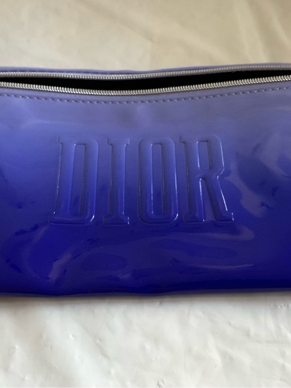Dior Beauty Purple Patent Leather Slim Cosmetic Pouch/ Bag